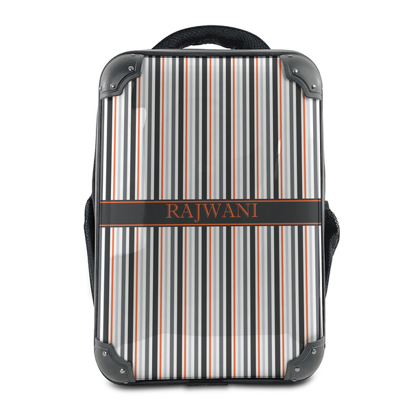 Custom Gray Stripes 15" Hard Shell Backpack (Personalized)