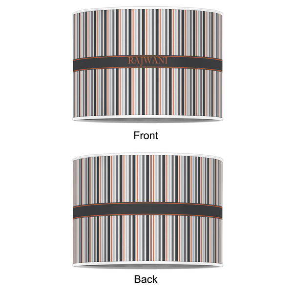 Gray Stripes 16" Drum Lampshade - APPROVAL (Poly Film)