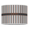 Gray Stripes 16" Drum Lampshade - FRONT (Poly Film)
