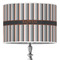 Gray Stripes 16" Drum Lampshade - ON STAND (Poly Film)