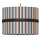 Gray Stripes Drum Pendant Lamp (Personalized)