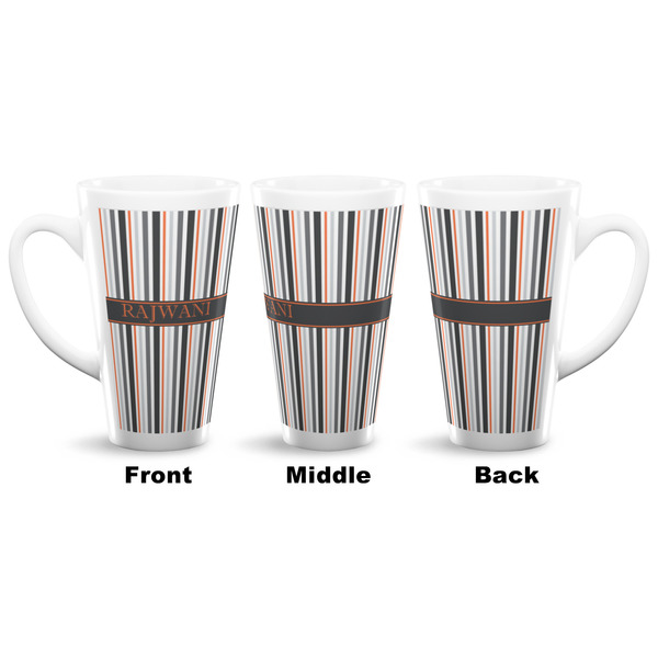 Gray Stripes 16 Oz Latte Mug - Approval