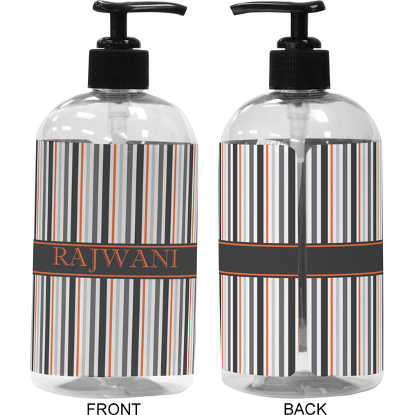 Gray Stripes 16 oz Plastic Liquid Dispenser (Approval)