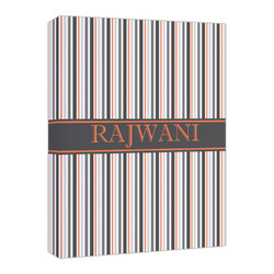 Gray Stripes Canvas Print - 16x20 (Personalized)