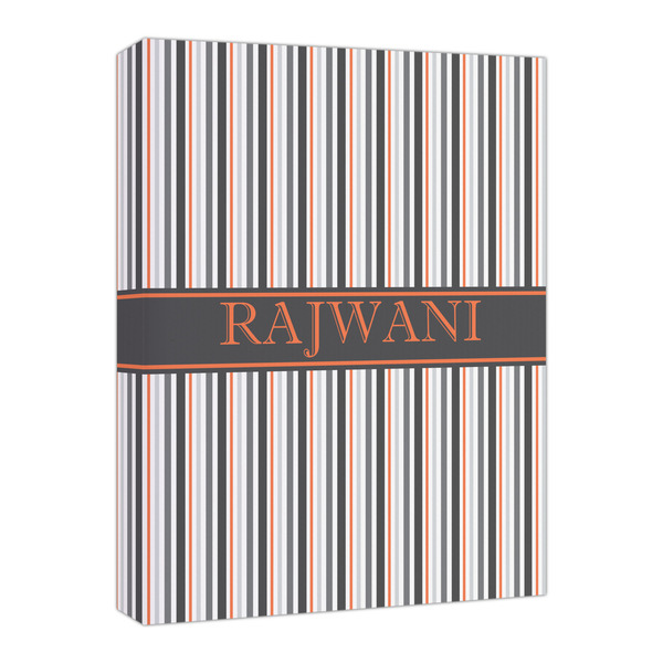 Custom Gray Stripes Canvas Print - 16x20 (Personalized)