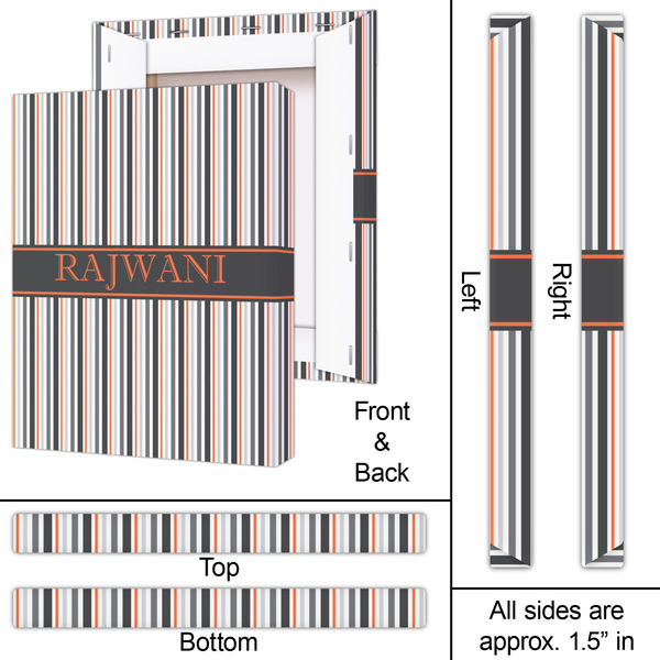 Gray Stripes 16x20 - Canvas Print - Approval