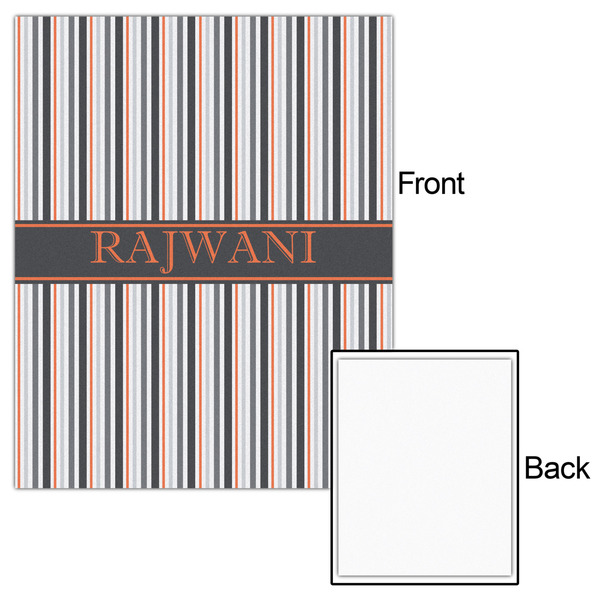 Gray Stripes 16x20 - Matte Poster - Front & Back