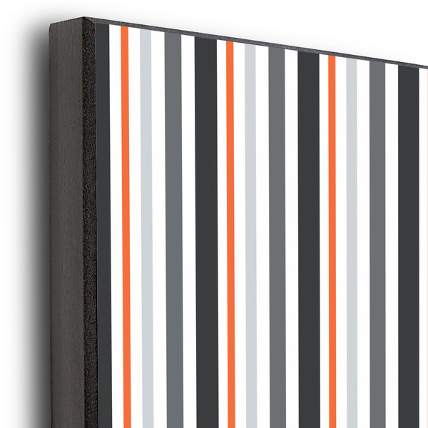 Gray Stripes 16x20 Wood Print - Closeup