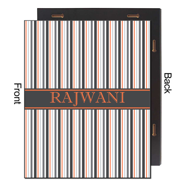 Gray Stripes 16x20 Wood Print - Front & Back View
