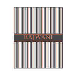Gray Stripes Wood Print - 16x20 (Personalized)