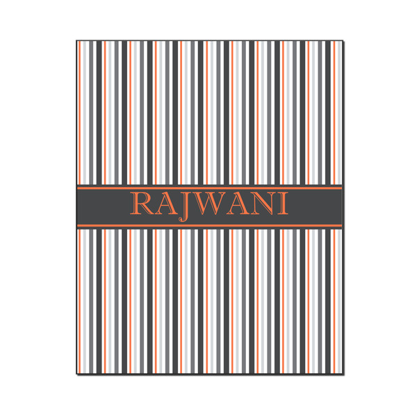 Custom Gray Stripes Wood Print - 16x20 (Personalized)
