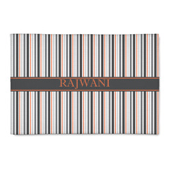 Gray Stripes 2' x 3' Patio Rug (Personalized)