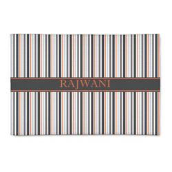 Gray Stripes 2' x 3' Patio Rug (Personalized)