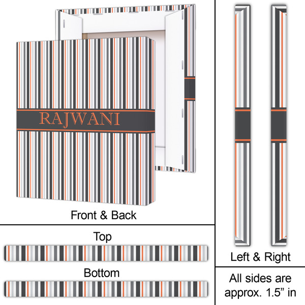 Gray Stripes 20x24 - Canvas Print - Approval