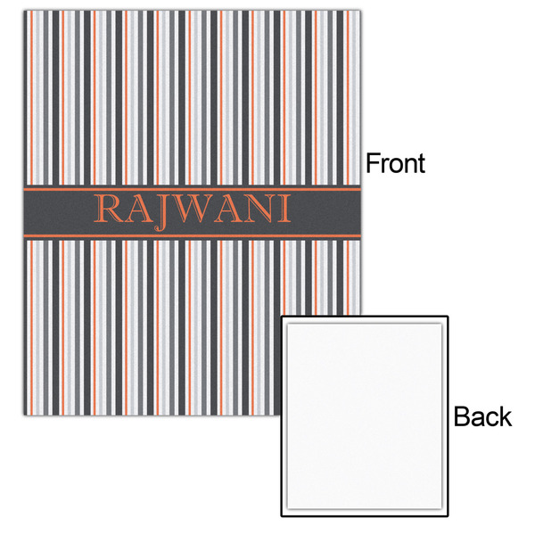 Gray Stripes 20x24 - Matte Poster - Front & Back