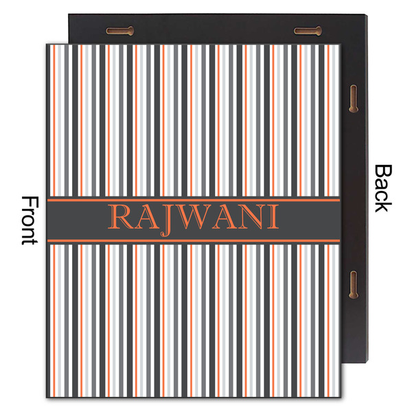 Gray Stripes 20x24 Wood Print - Front & Back View