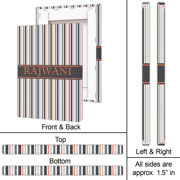 Gray Stripes 20x30 - Canvas Print - Approval