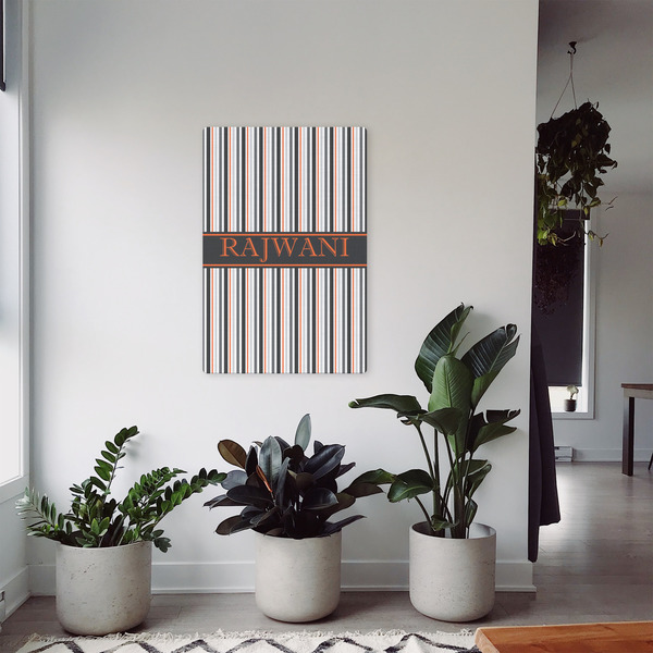 Gray Stripes 20x30 - Canvas Print - In Context