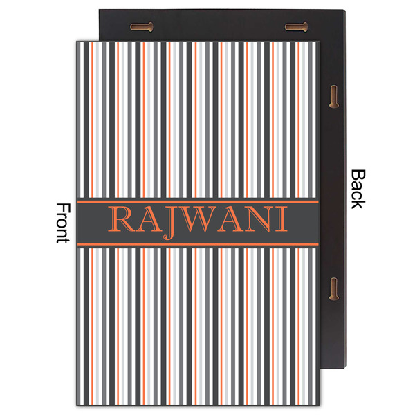 Gray Stripes 20x30 Wood Print - Front & Back View