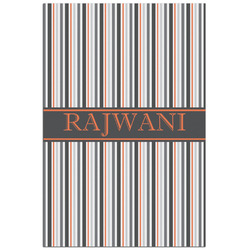 Gray Stripes Poster - Matte - 24x36 (Personalized)