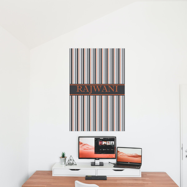 Gray Stripes 24x36 - Matte Poster - On the Wall