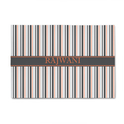 Gray Stripes 4' x 6' Patio Rug (Personalized)