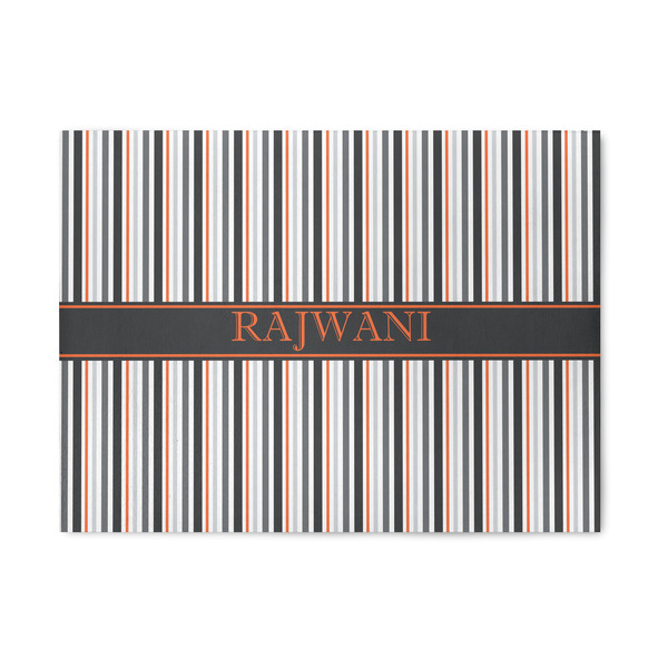 Custom Gray Stripes 5' x 7' Indoor Area Rug (Personalized)