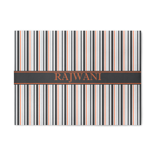 Custom Gray Stripes 5' x 7' Patio Rug (Personalized)