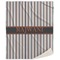 Gray Stripes Sherpa Throw Blanket (Personalized)