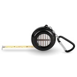 Gray Stripes Pocket Tape Measure - 6 Ft w/ Carabiner Clip (Personalized)