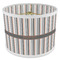 Gray Stripes 8" Drum Lampshade - ANGLE Poly-Film