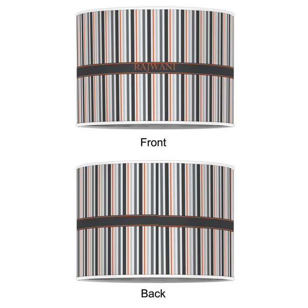 Gray Stripes 8" Drum Lampshade - APPROVAL (Poly Film)