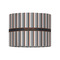 Gray Stripes 8" Drum Lampshade - FRONT (Fabric)