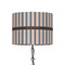 Gray Stripes 8" Drum Lamp Shade - Fabric (Personalized)