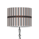 Gray Stripes 8" Drum Lamp Shade - Poly-film (Personalized)