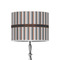 Gray Stripes 8" Drum Lamp Shade - Poly-film (Personalized)