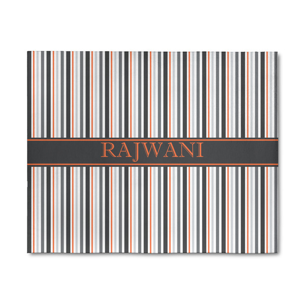 Custom Gray Stripes 8' x 10' Indoor Area Rug (Personalized)