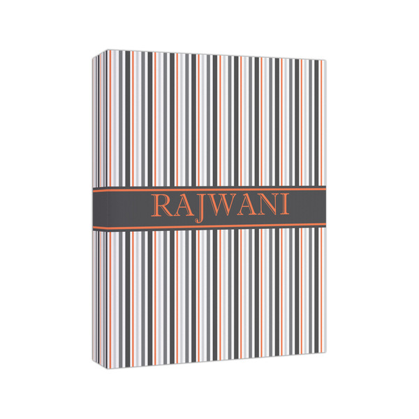 Gray Stripes 8x10 - Canvas Print - Angled View