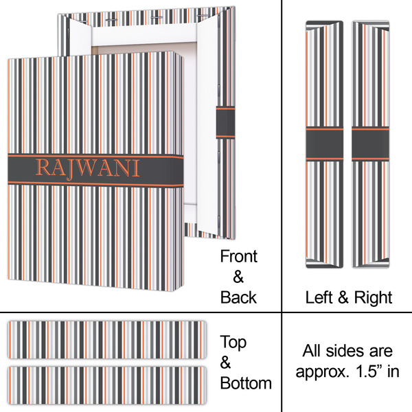 Gray Stripes 8x10 - Canvas Print - Approval