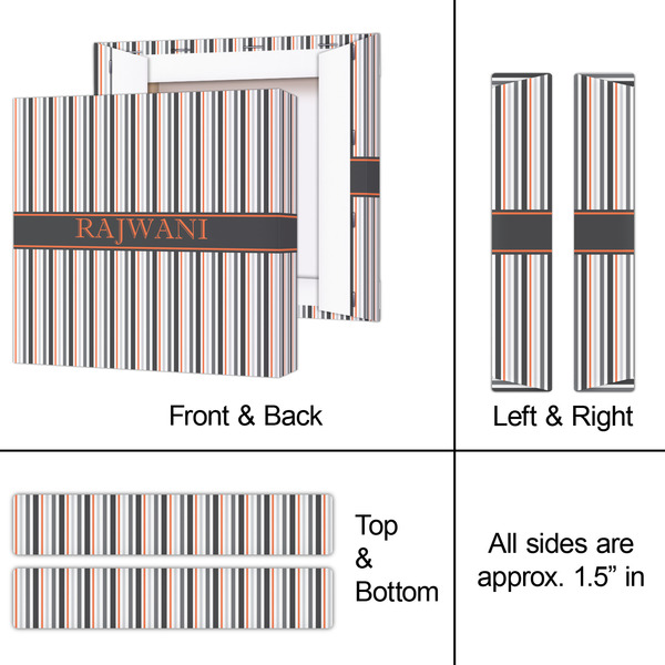 Gray Stripes 8x8 - Canvas Print - Approval