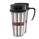 Gray Stripes Acrylic Travel Mug (Personalized)