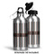Gray Stripes Aluminum Water Bottle - Alternate lid options