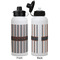 Gray Stripes Aluminum Water Bottle - White APPROVAL