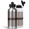 Gray Stripes Aluminum Water Bottles - MAIN (white &silver)