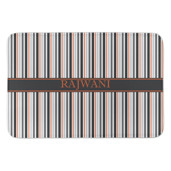 Custom Gray Stripes Anti-Fatigue Kitchen Mat (Personalized)