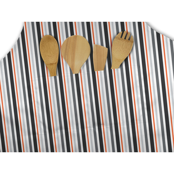 Gray Stripes Apron - Pocket Detail with Props