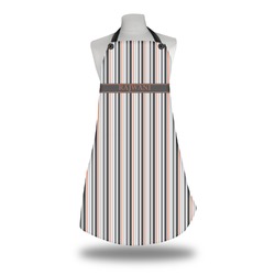 Gray Stripes Apron w/ Name or Text