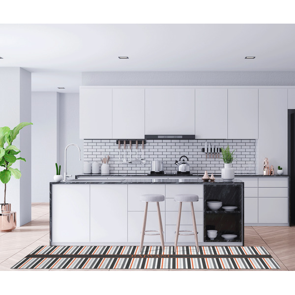 Gray Stripes Area Rug Sizes