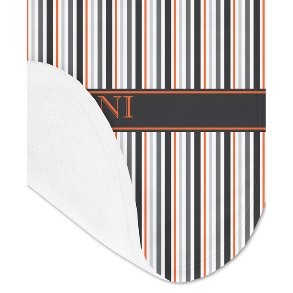Gray Stripes Baby Bib - AFT detail