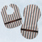 Gray Stripes Baby Minky Bib & New Burp Set
